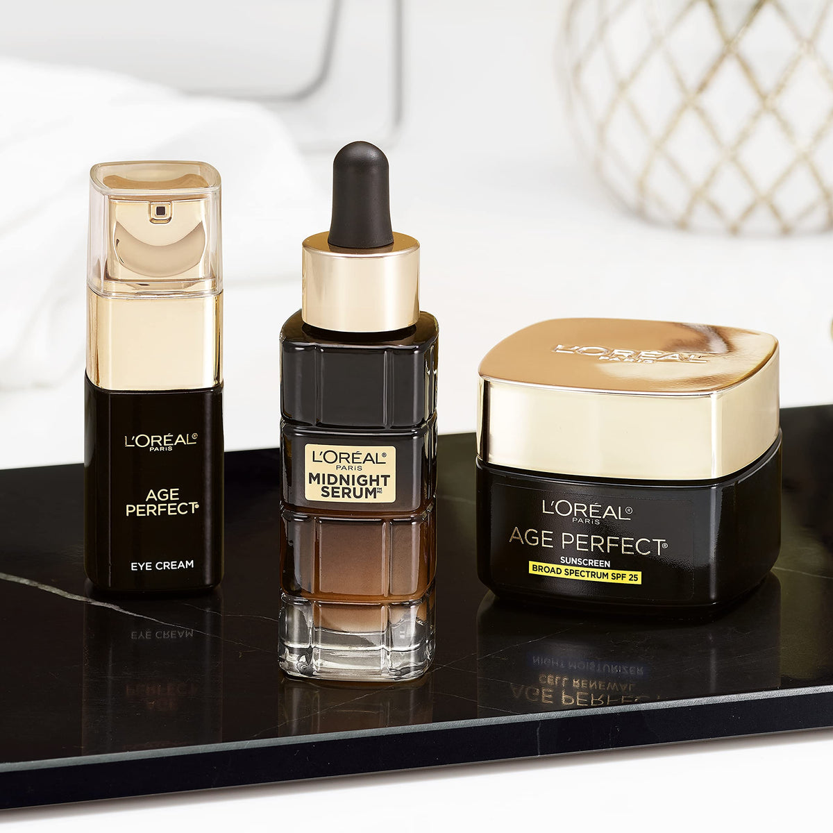 L'Oreal Paris recycled glass jar detail highlighting sustainable packaging