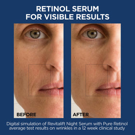 L'Oreal Paris retinol serum applied on hand demonstrating smooth absorbency
