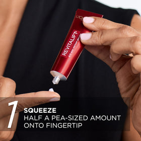 L'Oreal Paris fingertip applying product illustrating easy precision and minimal usage