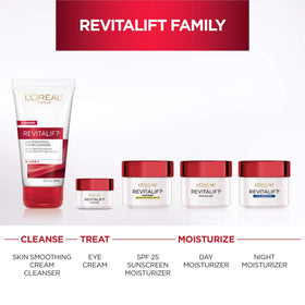 L'Oreal Paris close-up of label highlighting Vitamin C and gentle formula benefits