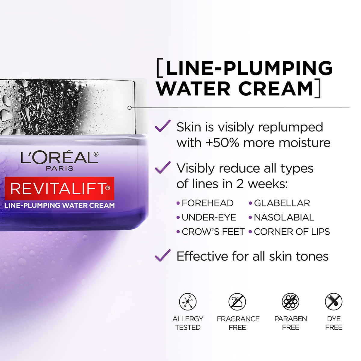 L'Oreal Paris cream on hand being smoothed for quick absorption benefit