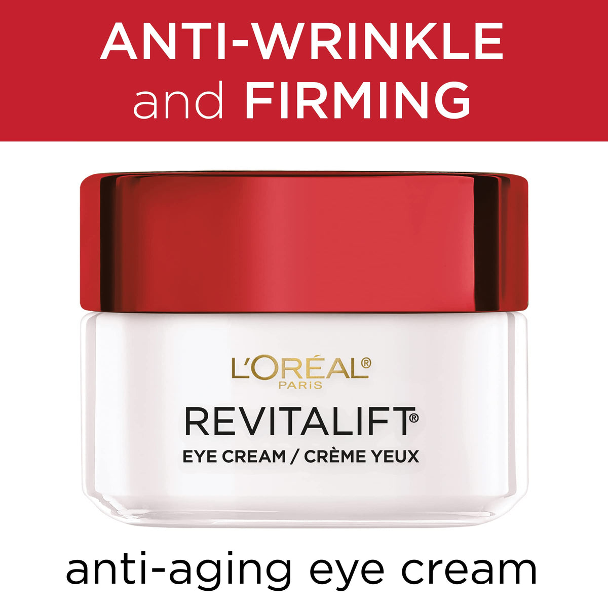 L'Oreal Paris product label with dermatologist and ophthalmologist tested icons