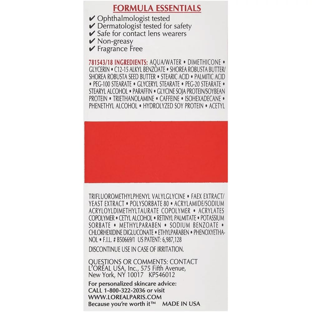L'Oreal Paris RevitaLift cream texture close-up demonstrating lightweight absorption benefit
