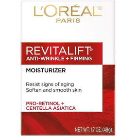 L'Oreal Paris jar front view showing sleek packaging and anti-wrinkle promise