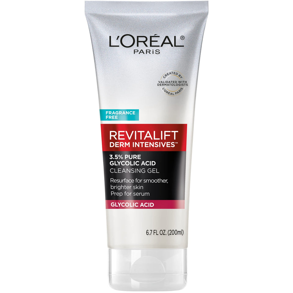 L'Oreal Paris front packaging showing cleanser and benefits
