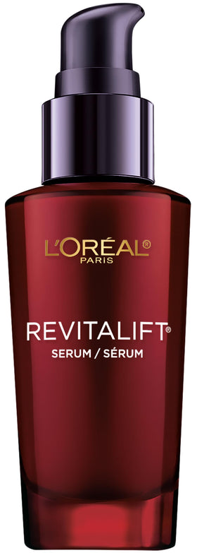 L'Oreal Paris front packaging showing bottle and label benefit