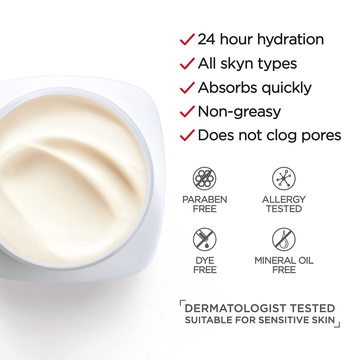 L'Oreal Paris cream applied to jawline in lifestyle scene demonstrating firmer looking skin