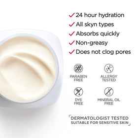 L'Oreal Paris cream applied to jawline in lifestyle scene demonstrating firmer looking skin