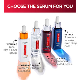 L'Oreal Paris trial moisturizer sample beside serum, nighttime hydration benefit
