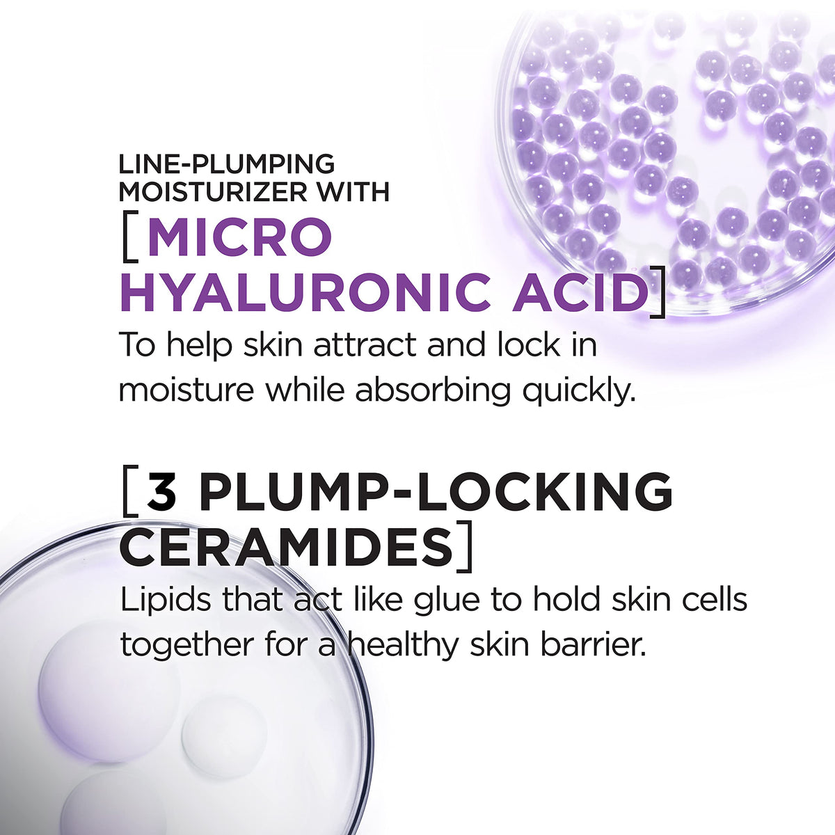 L'Oreal Paris close-up of cream texture demonstrating lightweight hydration