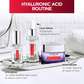 L'Oreal Paris moisturizer with included serum sample for layered routine