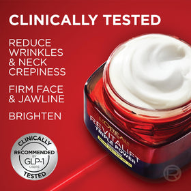 L'Oreal Paris cream being dispensed onto hand for easy morning use