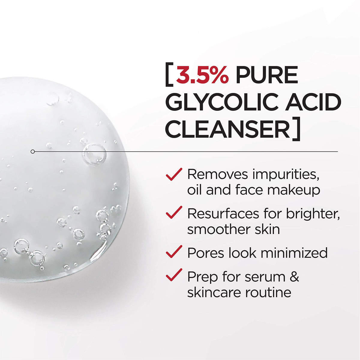 L'Oreal Paris cleanser held in hand to show true size
