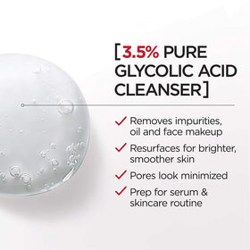 L'Oreal Paris cleanser held in hand to show true size