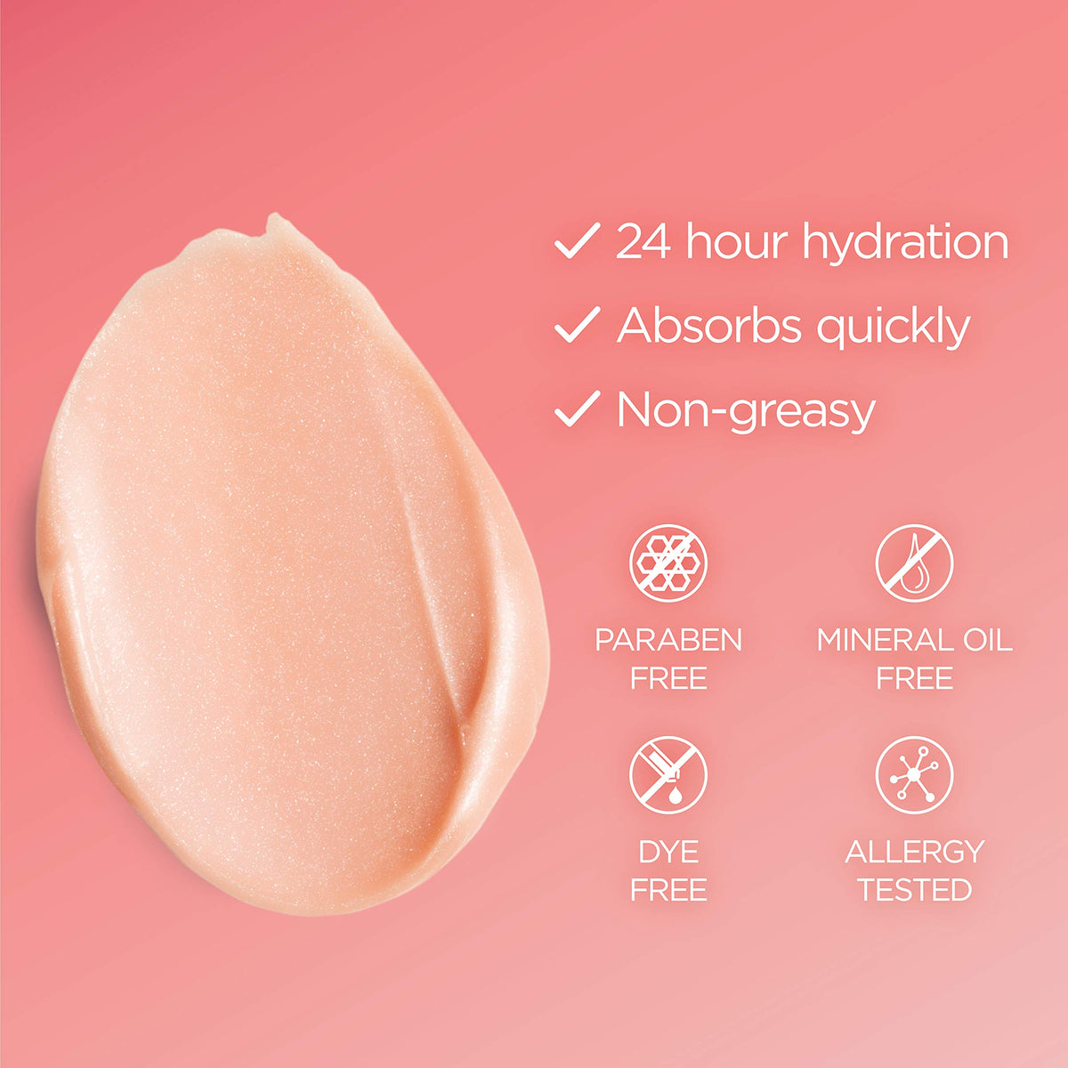L'Oreal Paris close-up cream texture showing smooth, non-greasy finish benefit