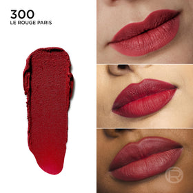 L'Oreal Paris open bullet showing soft-blur matte texture and smooth glide benefit