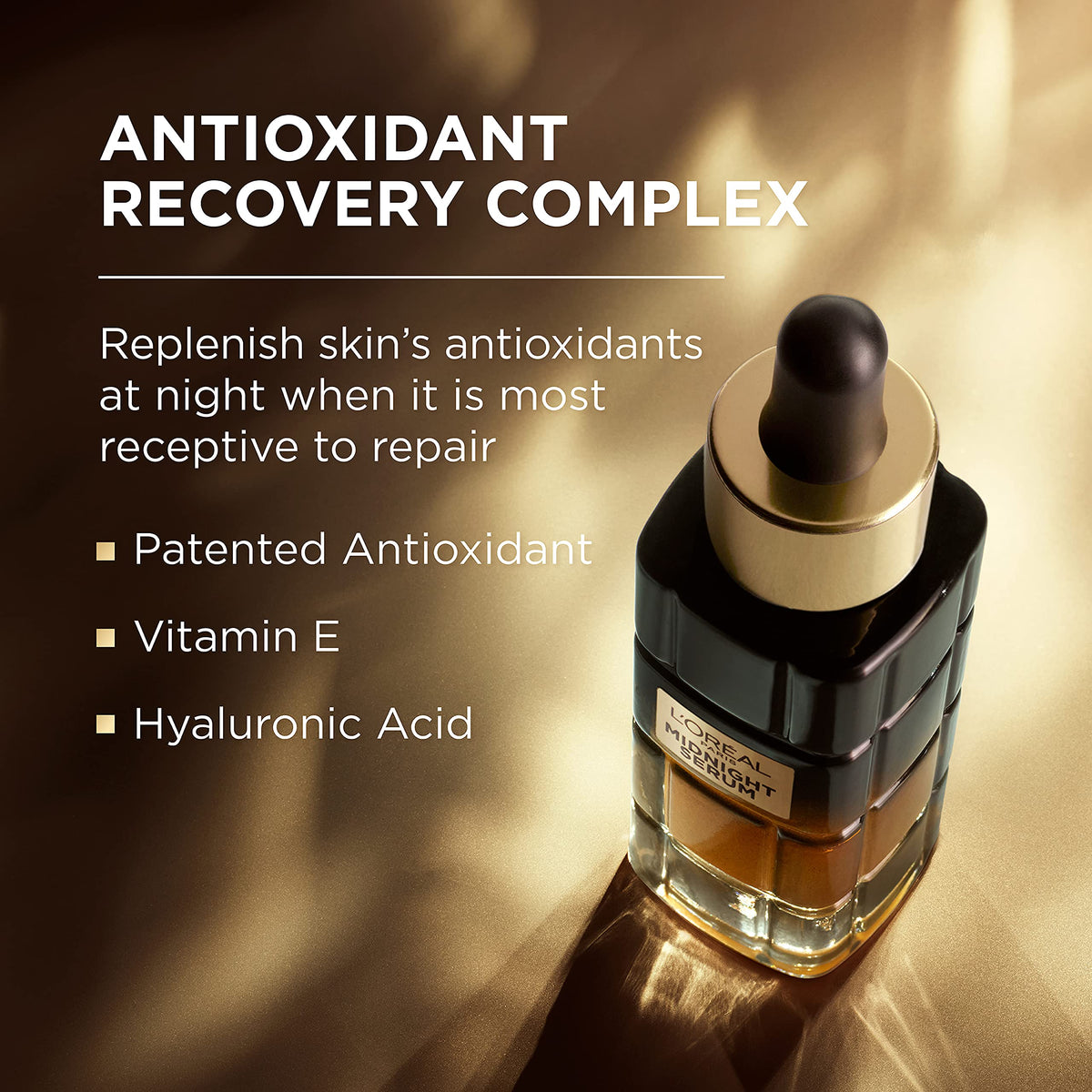 L'Oreal Paris serum texture spread on skin demonstrating lightweight hydration
