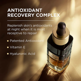 L'Oreal Paris serum texture spread on skin demonstrating lightweight hydration