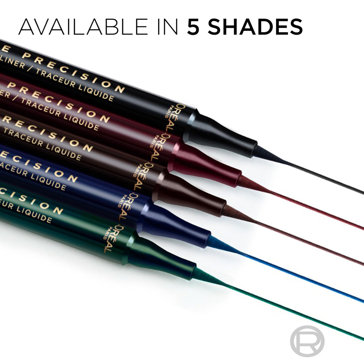 L'Oreal Paris shade lineup displaying color options for versatility