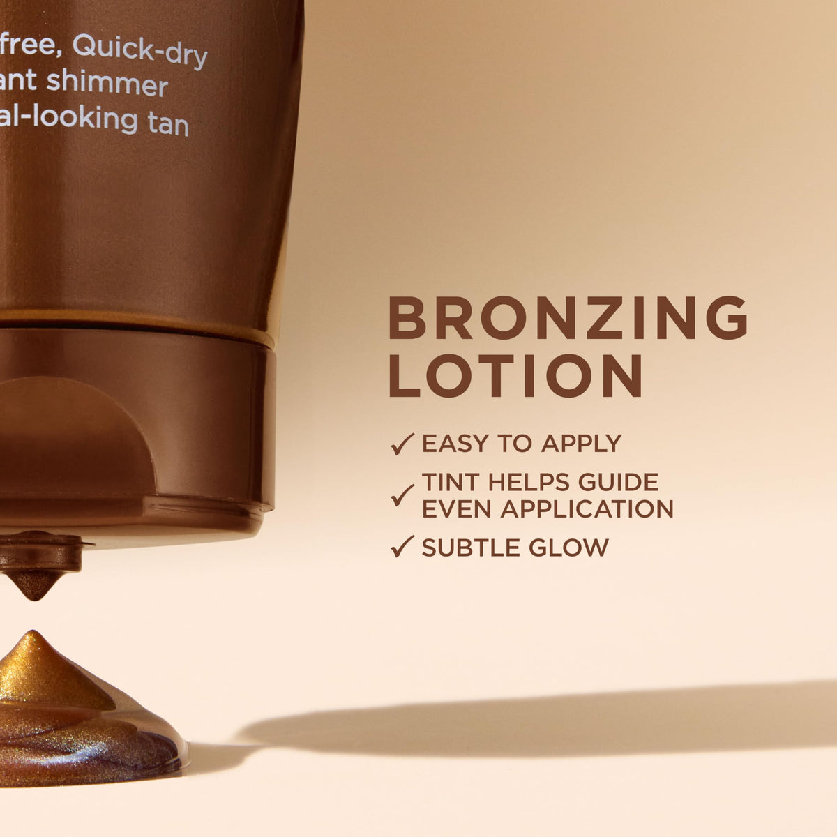 L'Oreal Paris applied with mitt demonstrating streak-free coverage benefit