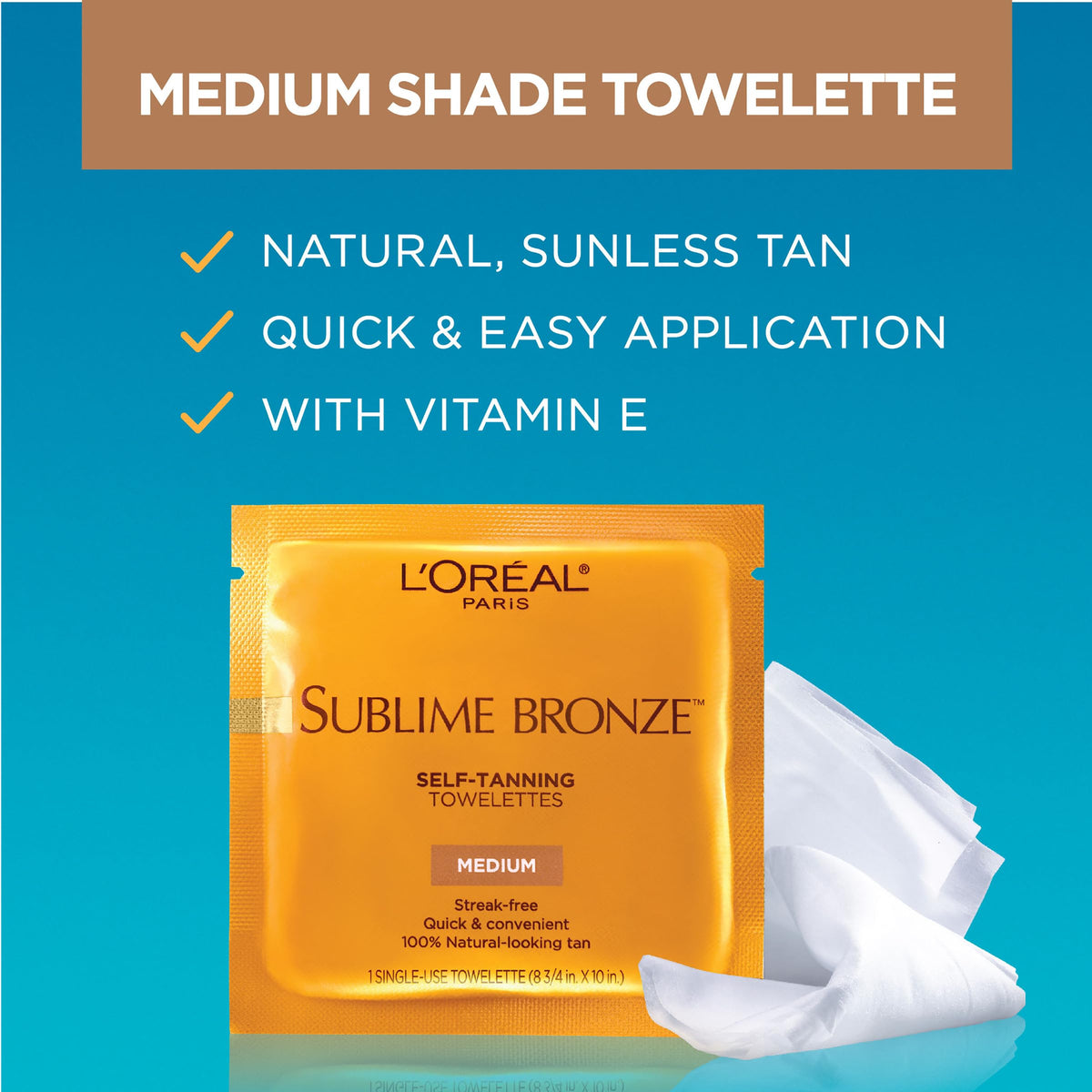 L'Oreal Paris towelettes on bathroom vanity ideal for daily use