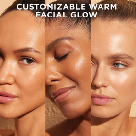 L'Oreal Paris drops blended into moisturizer showing seamless mix and customization