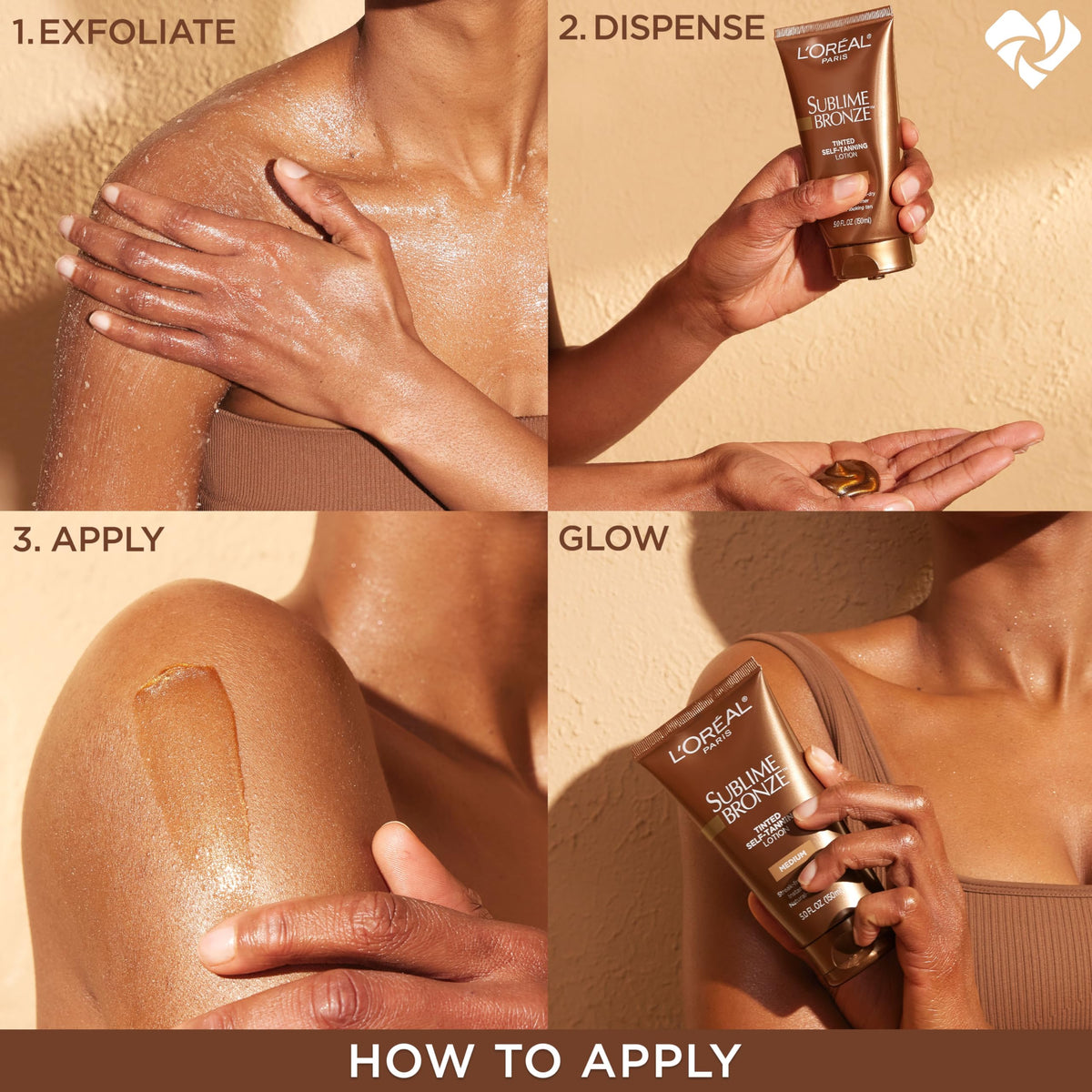 L'Oreal Paris cap and pump detail highlighting easy dispensing benefit