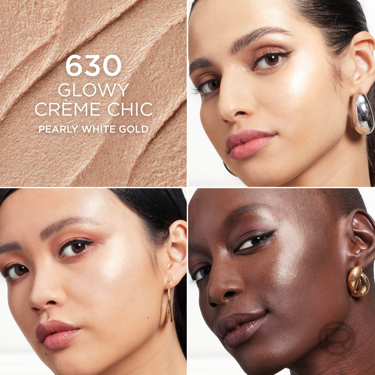 L'Oreal Paris arm swatch of 630 Crème Chic showing luminous champagne payoff