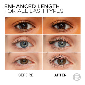 L'Oreal Paris brush close-up revealing comb and flat side for clump-free separation