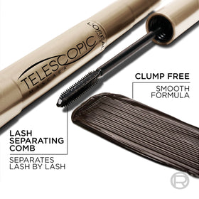 L'Oreal Paris telescopic brush comb side close-up for clump-free separation