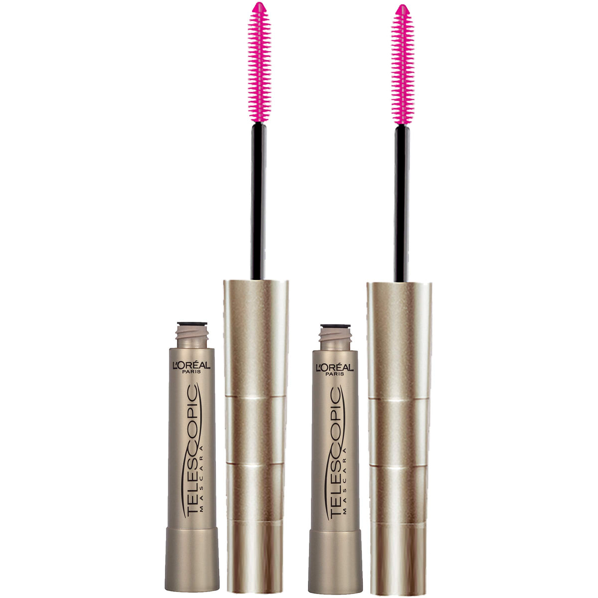 L'Oreal Paris telescopic front packaging showing two-pack and sleek tube