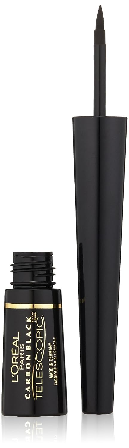 L'Oreal Paris front packaging of Telescopic Precision Eyeliner showing carbon black tube and label