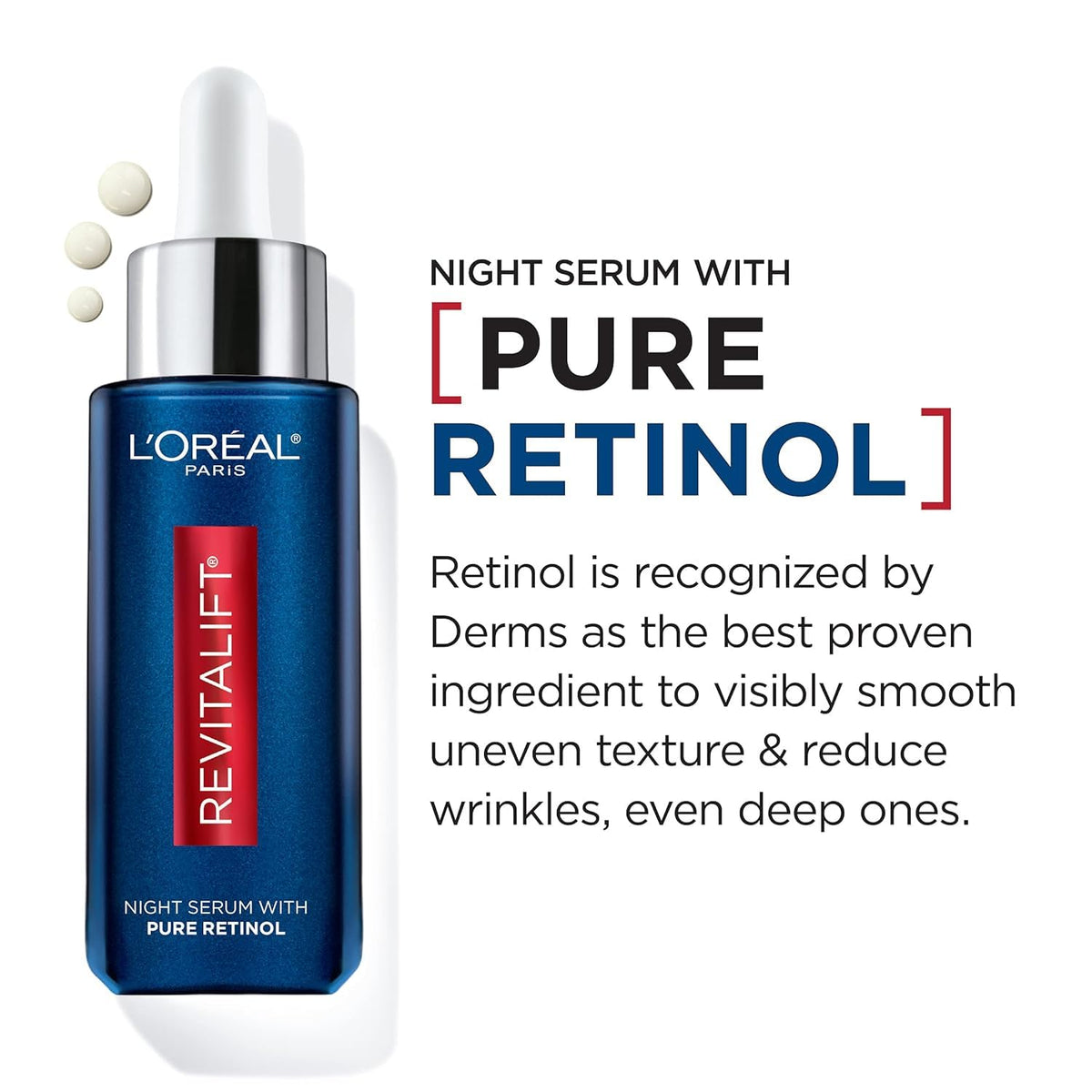 L'Oreal Paris hyaluronic serum texture close-up showing lightweight hydration
