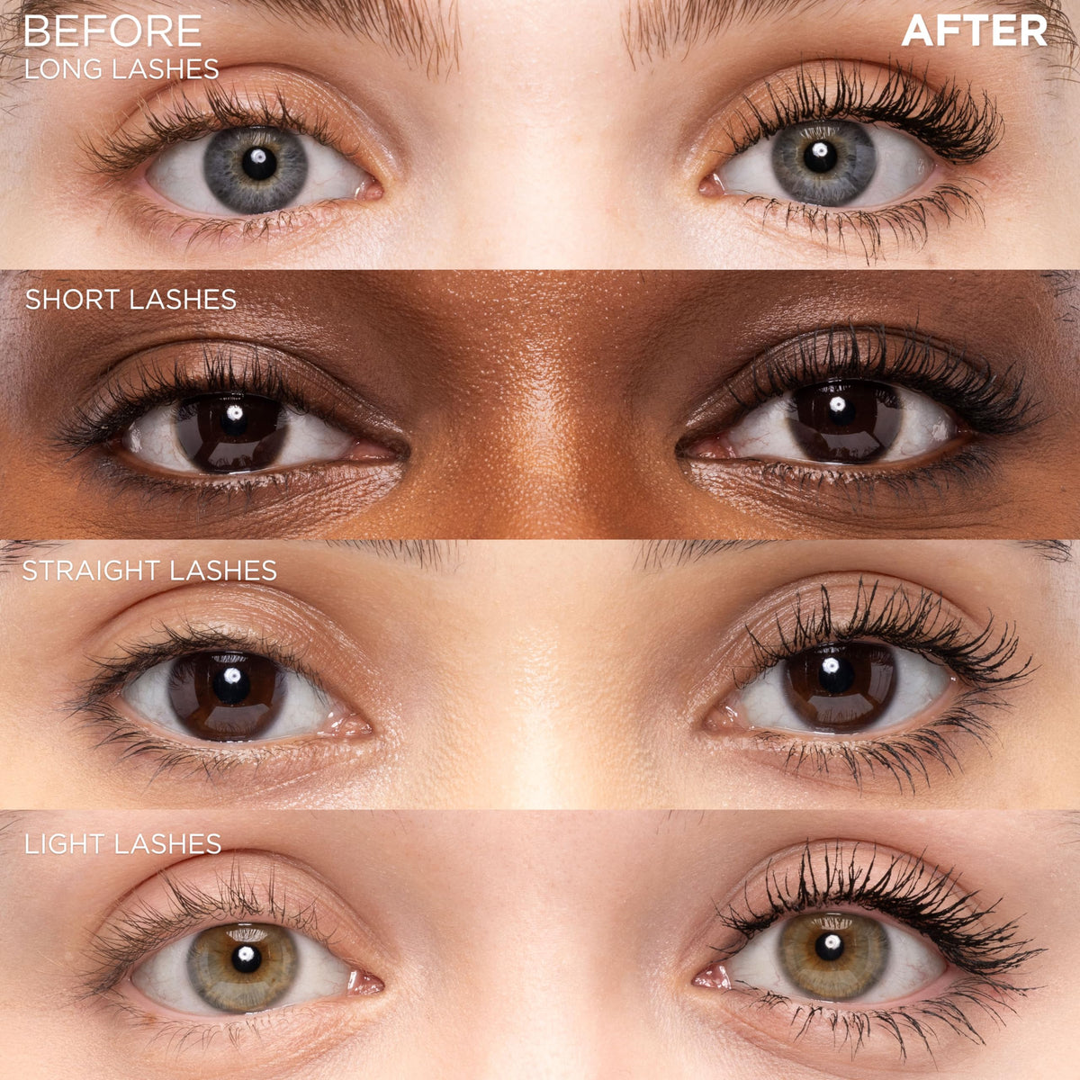 L'Oreal Paris mascara texture swatch demonstrating smooth, buildable black pigment