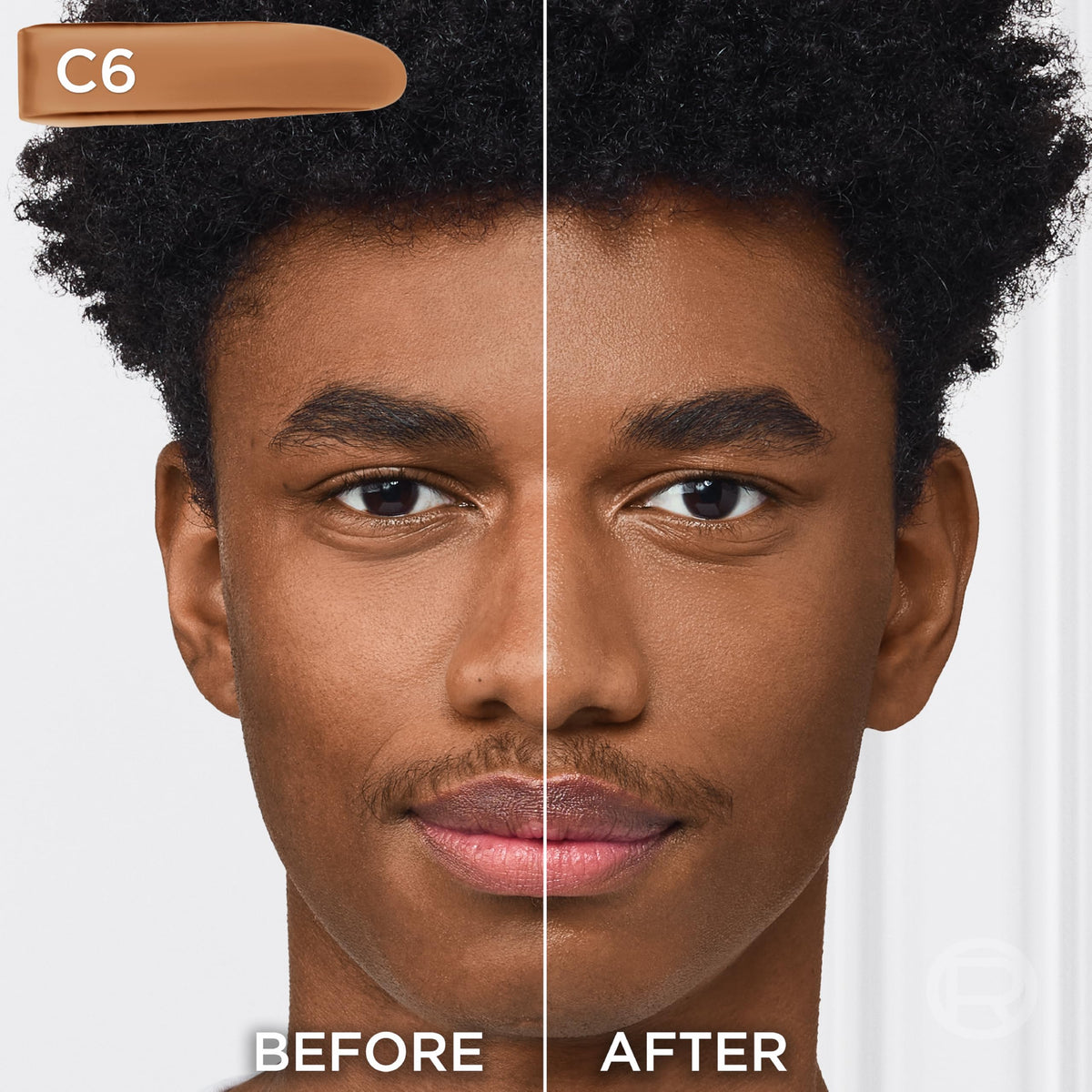 L'Oreal Paris foundation being blended with sponge for seamless, natural coverage