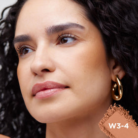 L'Oreal Paris blush applied to cheek showing natural, blendable color payoff