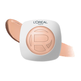 L'Oreal Paris compact front view showing sleek packaging and portable benefit