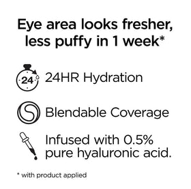 L'Oréal Paris texture swipe showing creamy hyaluronic hydration