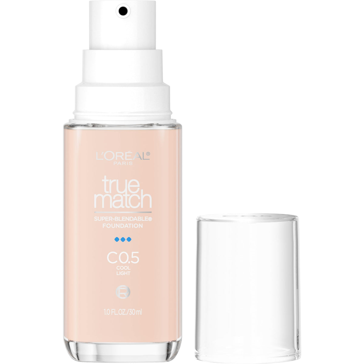 L'Oreal Paris front bottle view showing label and pump for easy dispensing