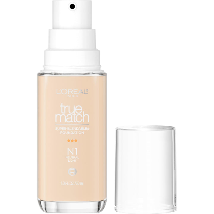 L'Oreal Paris front bottle shot showing shade N1 and compact design benefit