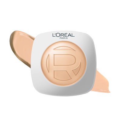 L'Oreal Paris compact front view showing sleek packaging and portability