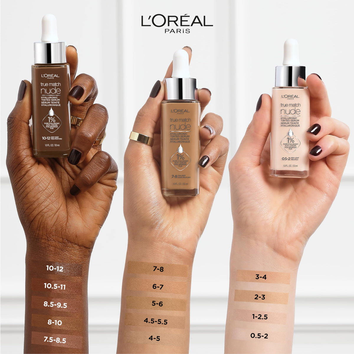 L'Oreal Paris applying tinted serum with fingers for natural finish
