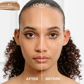 L'Oreal Paris close-up of pump and cap, precise dispensing benefit