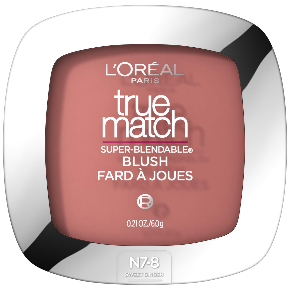 L'Oreal Paris compact front shows slim design and brand benefit portability