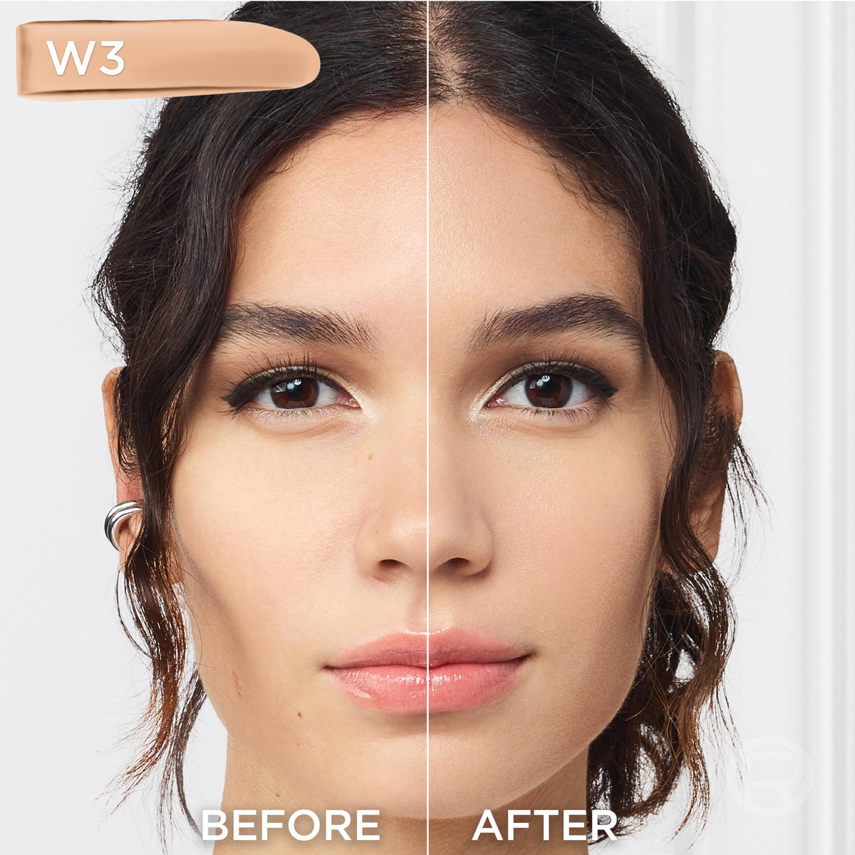 L'Oreal Paris foundation drop texture highlighting smooth blendability and hydration