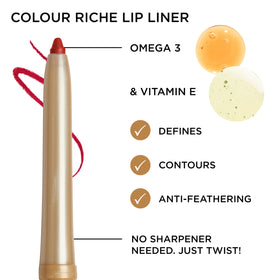 L'Oreal Paris twist mechanism detail demonstrating no-sharpener convenience