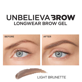 L'Oreal Paris before and after brows showing visible fill and lift