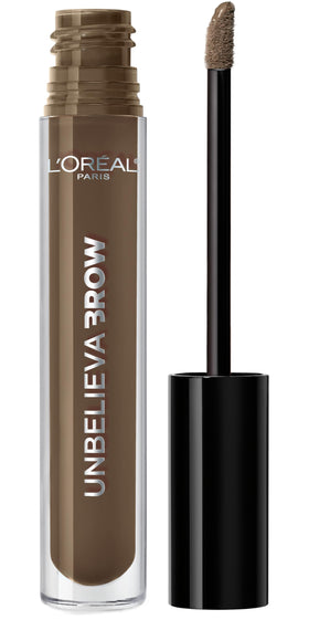 L'Oreal Paris front tube showing Brunette shade and compact packaging benefit