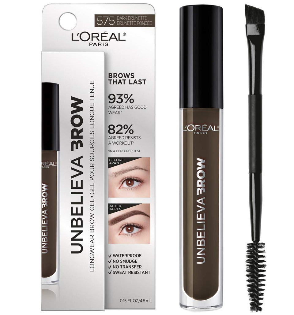 L'Oreal Paris product front packaging showing shade and compact bottle benefit-longwear