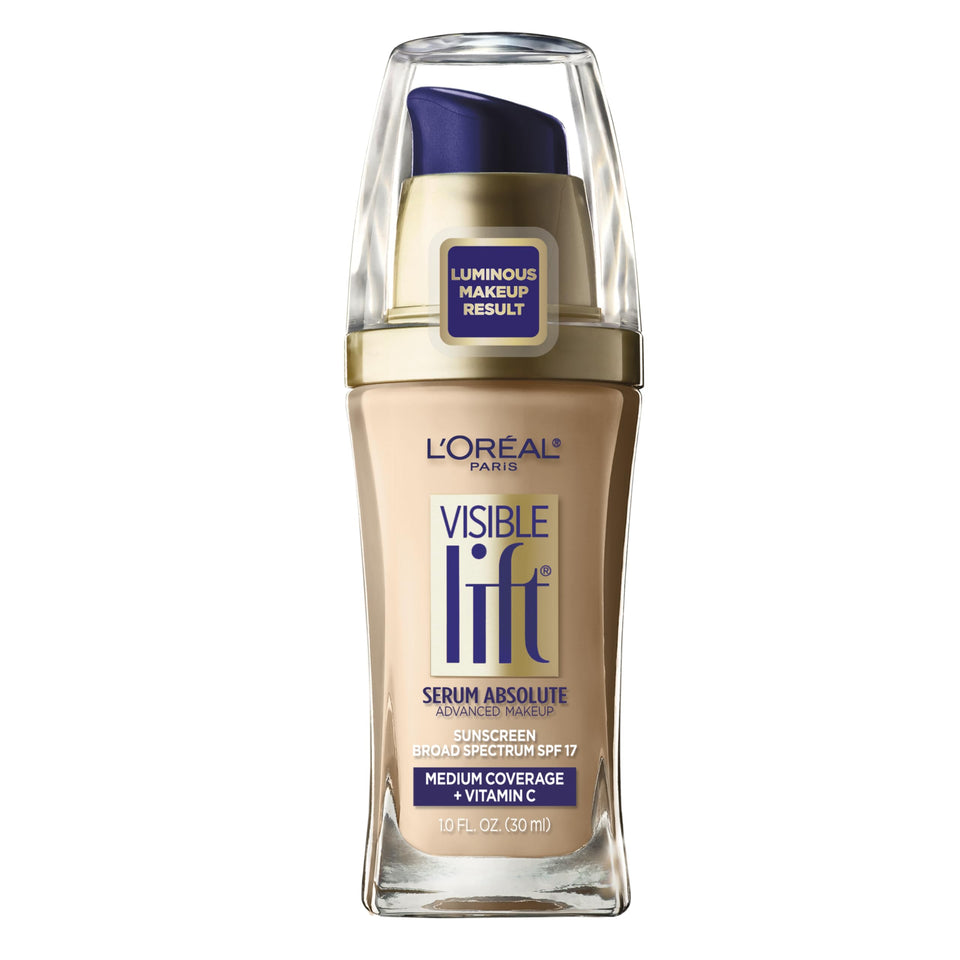 L'Oreal Paris front packaging showing Nude Beige shade and medium coverage benefit